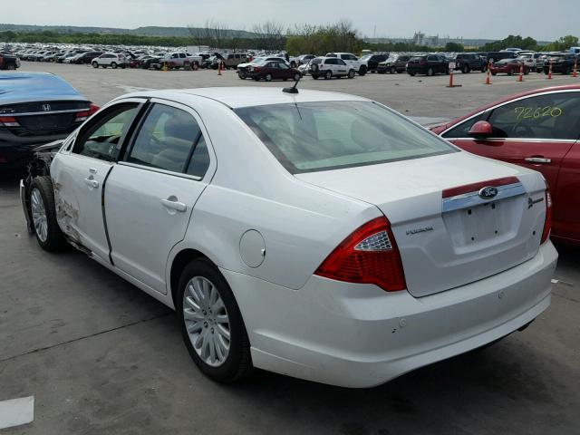 3FADP0L37BR165751 - 2011 FORD FUSION HYB WHITE photo 3