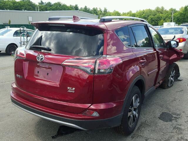 JTMRFREVXJD223171 - 2018 TOYOTA RAV4 ADVEN RED photo 4