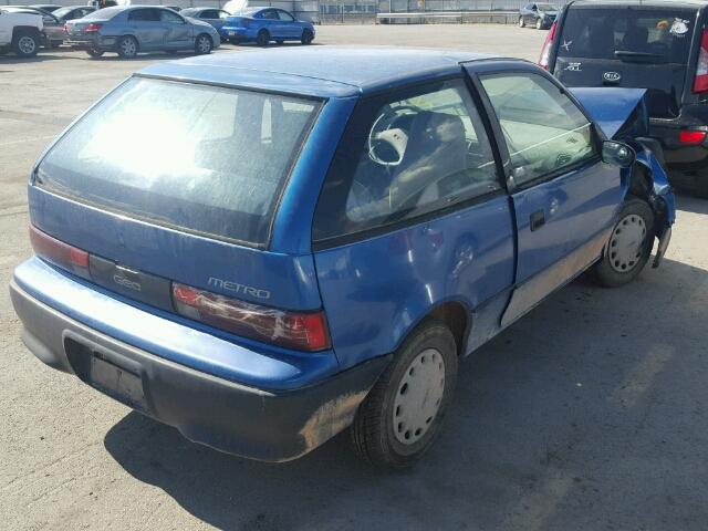 2C1MR2463N6701466 - 1992 GEO METRO BASE BLUE photo 4