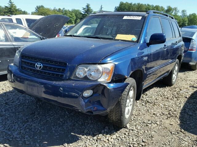 JTEHF21A410031463 - 2001 TOYOTA HIGHLANDER BLUE photo 2