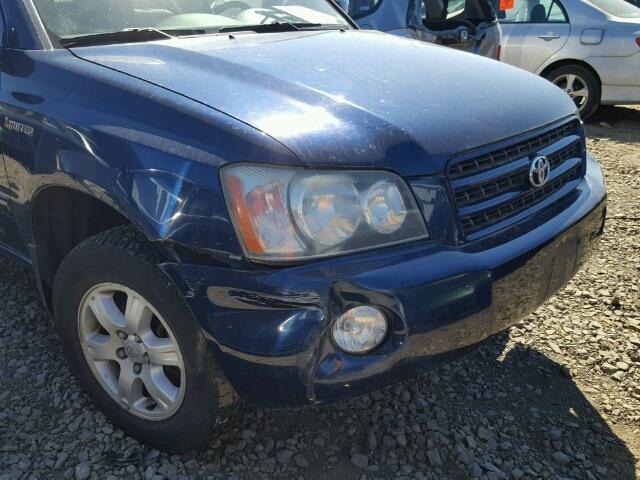 JTEHF21A410031463 - 2001 TOYOTA HIGHLANDER BLUE photo 9