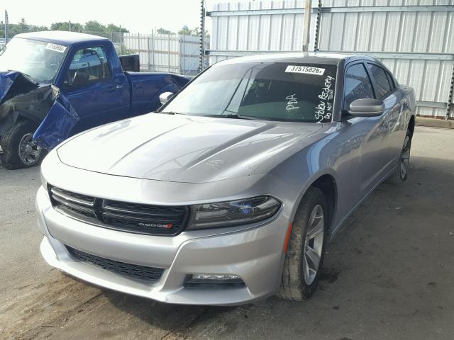 2C3CDXHG1HH518531 - 2017 DODGE CHARGER SX SILVER photo 2