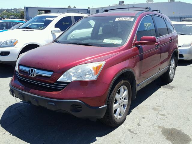 5J6RE48747L006288 - 2007 HONDA CR-V EXL RED photo 2