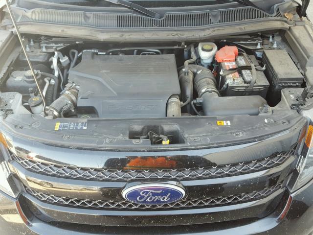 1FM5K8GT1EGC01866 - 2014 FORD EXPLORER S BLACK photo 7