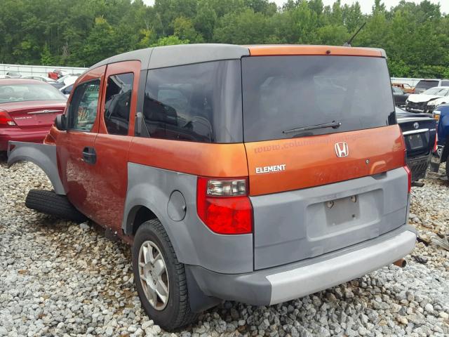 5J6YH18375L014123 - 2005 HONDA ELEMENT LX ORANGE photo 3