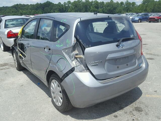 3N1CE2CP2FL410204 - 2015 NISSAN VERSA NOTE GRAY photo 3