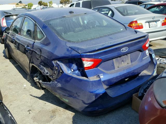 3FA6P0SU9GR166362 - 2016 FORD FUSION TIT BLUE photo 3