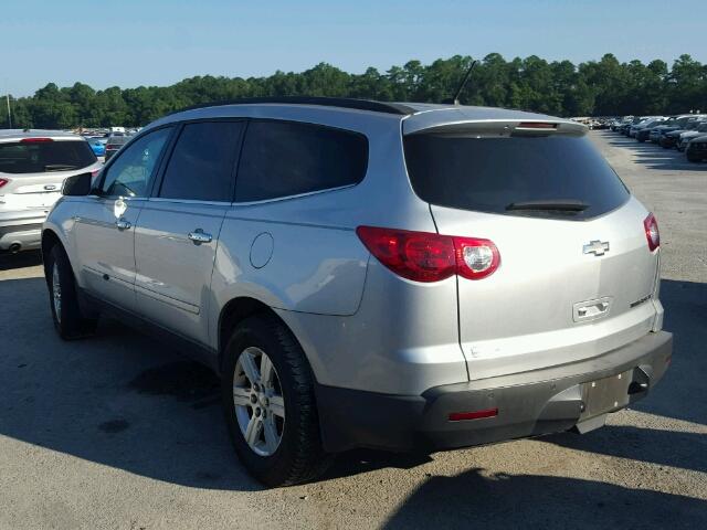 1GNKRGED0CJ193792 - 2012 CHEVROLET TRAVERSE L SILVER photo 3