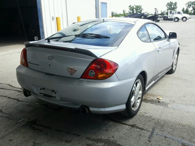 KMHHM65D84U120578 - 2004 HYUNDAI TIBURON SILVER photo 4