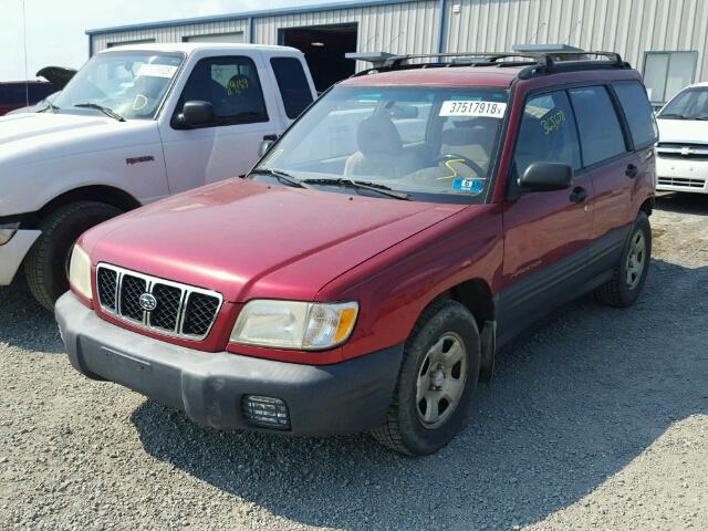 JF1SF63562H736291 - 2002 SUBARU FORESTER L RED photo 2
