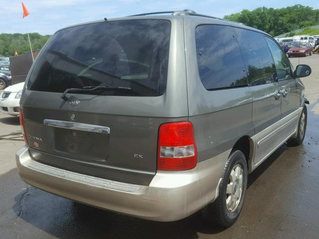 KNDUP131736359662 - 2003 KIA SEDONA EX GRAY photo 4