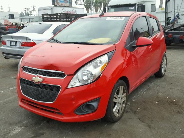 KL8CD6S97DC501531 - 2013 CHEVROLET SPARK 1LT RED photo 2