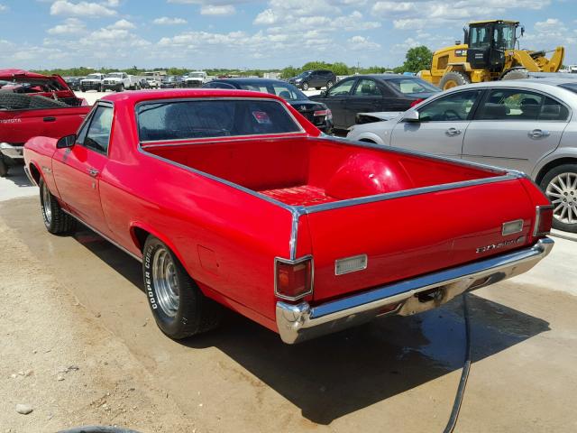 136801L148960 - 1971 CHEVROLET EL CAMINO RED photo 3