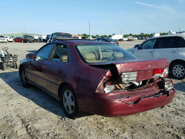 JT8BF22G4V0057207 - 1997 LEXUS ES RED photo 3