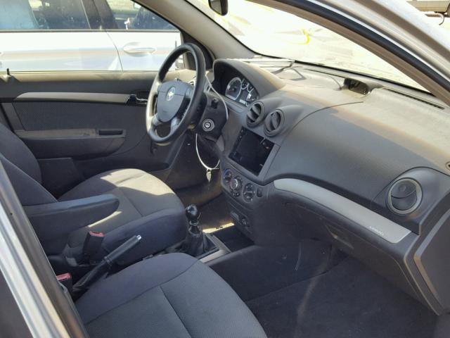 KL1TD56667B058503 - 2007 CHEVROLET AVEO BASE Gümüş foto 5