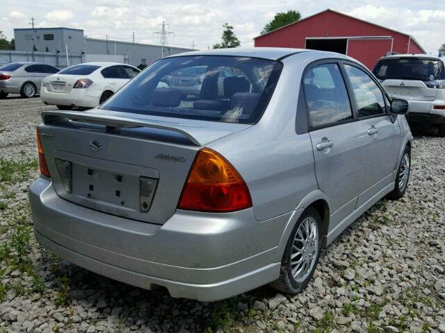 JS2RA61S545208493 - 2004 SUZUKI AERIO S SILVER photo 4