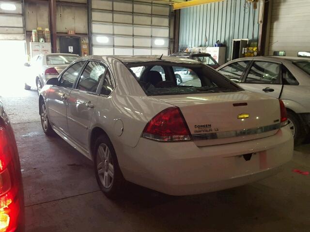 2G1WB5EK3A1186871 - 2010 CHEVROLET IMPALA LT WHITE photo 3