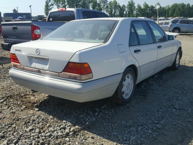 WDBGA43E0SA255804 - 1995 MERCEDES-BENZ S 420 WHITE photo 4