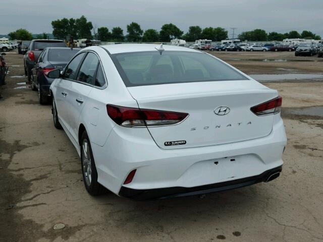 5NPE34AFXJH623315 - 2018 HYUNDAI SONATA SPO WHITE photo 3