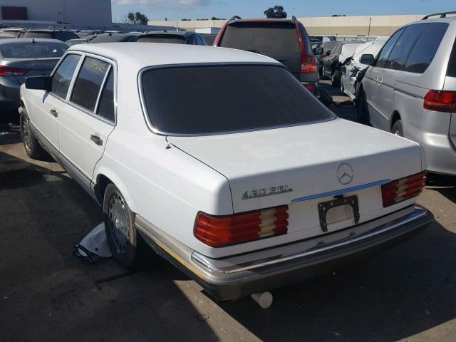 WDBCA35D4HA345852 - 1987 MERCEDES-BENZ 420 SEL WHITE photo 3