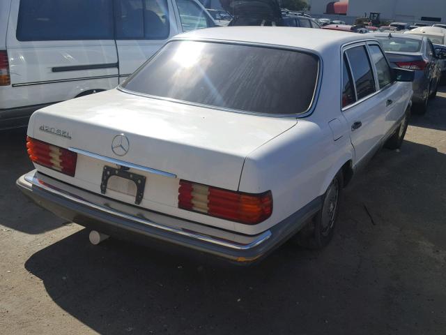 WDBCA35D4HA345852 - 1987 MERCEDES-BENZ 420 SEL WHITE photo 4