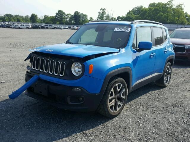 ZACCJABT0FPB91090 - 2015 JEEP RENEGADE L BLUE photo 2