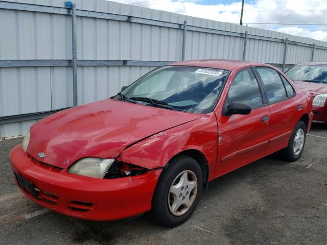 1G1JC524817410393 - 2001 CHEVROLET CAVALIER B RED photo 2