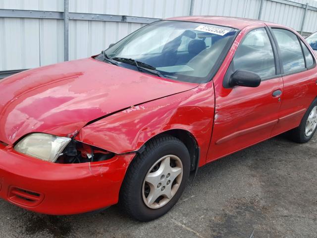 1G1JC524817410393 - 2001 CHEVROLET CAVALIER B RED photo 9