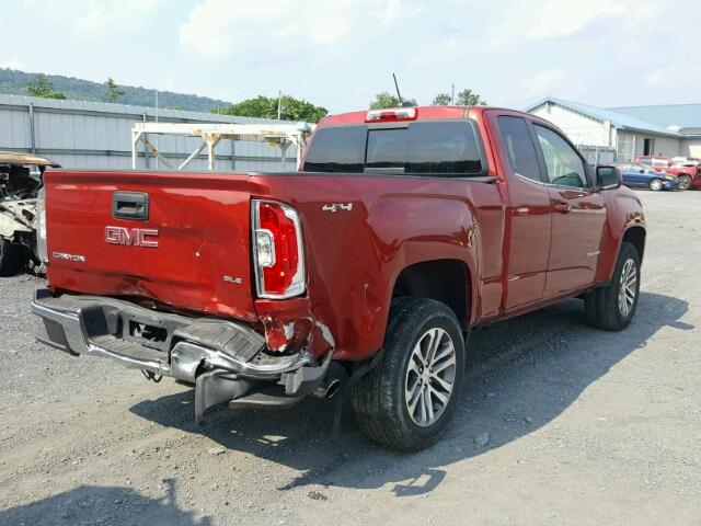 1GTH6CEA0G1265039 - 2016 GMC CANYON SLE BURGUNDY photo 4