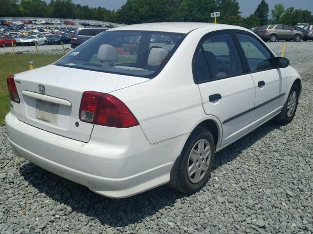 2HGES163X4H555550 - 2004 HONDA CIVIC DX V WHITE photo 4