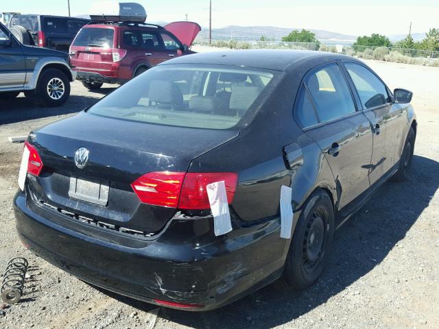 3VW2K7AJ1BM347725 - 2011 VOLKSWAGEN JETTA BASE 黑色 照片 4