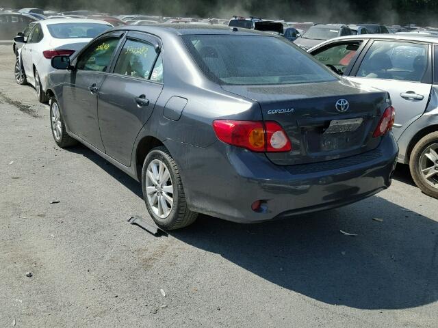 2T1BU40E79C121286 - 2009 TOYOTA COROLLA BA GRAY photo 3