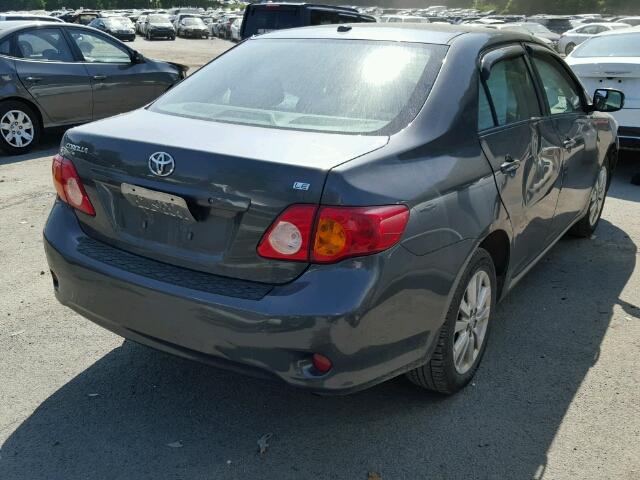 2T1BU40E79C121286 - 2009 TOYOTA COROLLA BA GRAY photo 4