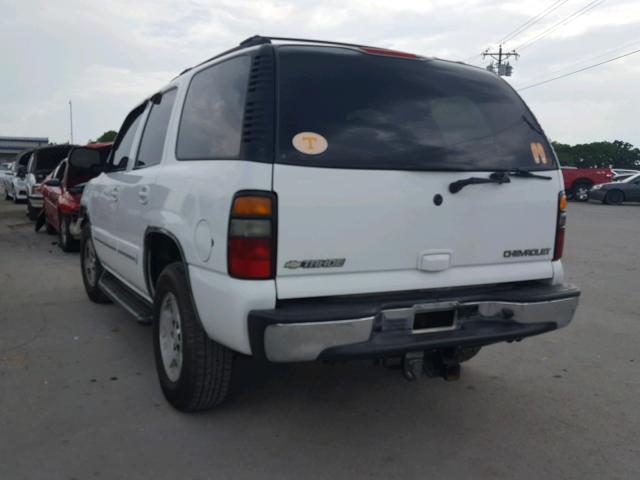 1GNEC13T05R212299 - 2005 CHEVROLET TAHOE C150 WHITE photo 3