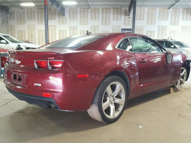 2G1FC1EV9A9203674 - 2010 CHEVROLET CAMARO LT MAROON photo 4