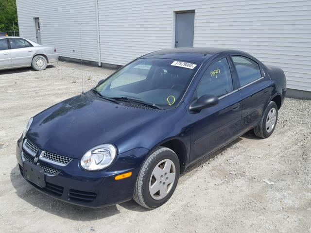 1B3ES26C85D224633 - 2005 DODGE NEON BASE BLUE photo 2