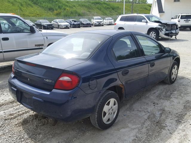 1B3ES26C85D224633 - 2005 DODGE NEON BASE BLUE photo 4