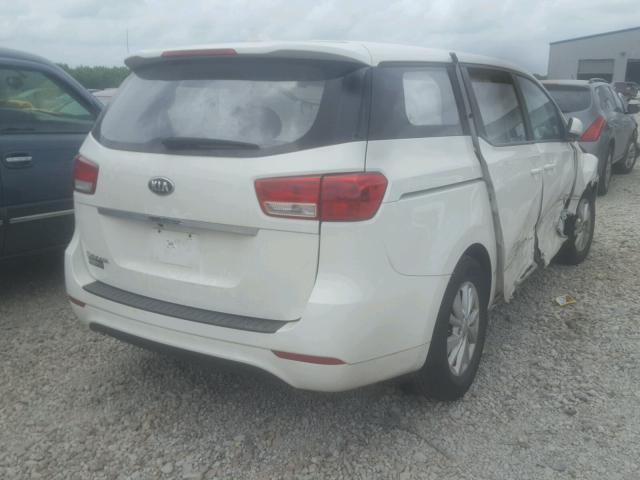 KNDMA5C14G6145677 - 2016 KIA SEDONA L WHITE photo 4