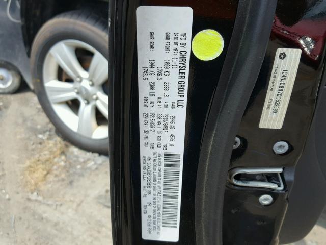 1C4NJDBB7CD539690 - 2012 JEEP COMPASS SP BLACK photo 10