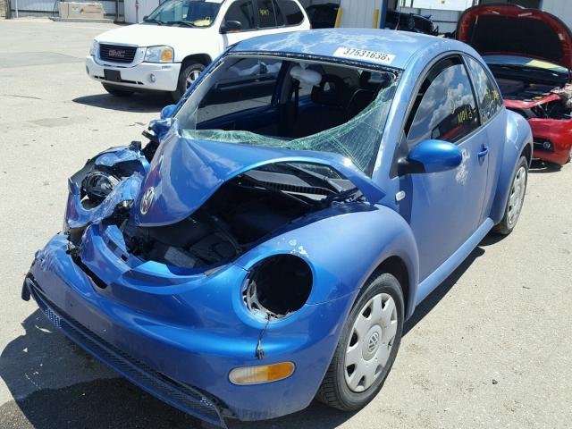 3VWBS21C61M410031 - 2001 VOLKSWAGEN NEW BEETLE BLUE photo 2