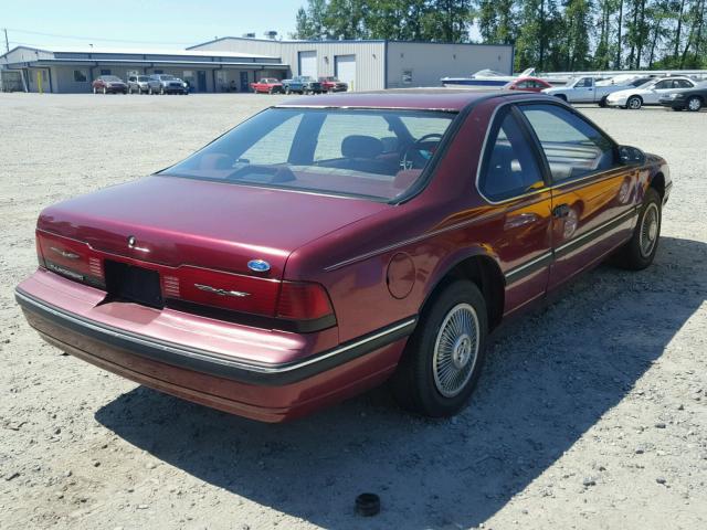 1FAPP6241LH180775 - 1990 FORD THUNDERBIR BURGUNDY photo 4