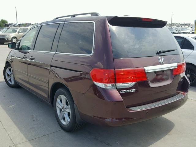 5FNRL3H92AB023124 - 2010 HONDA ODYSSEY TO MAROON photo 3