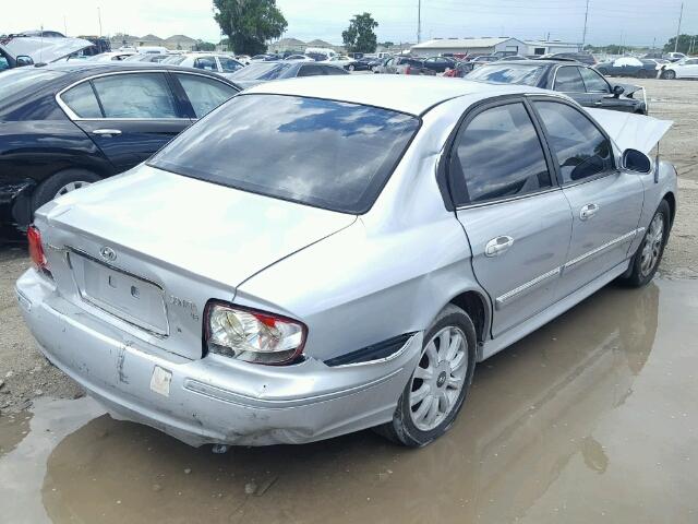 KMHWF35H13A901297 - 2003 HYUNDAI SONATA GLS SILVER photo 4