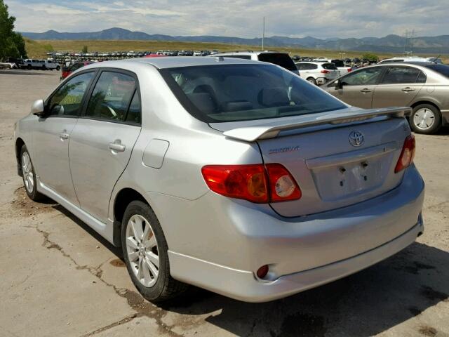 1NXBU4EE8AZ214684 - 2010 TOYOTA COROLLA BA GRAY photo 3