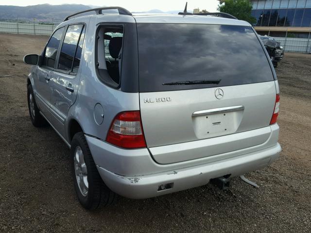 4JGAB75E53A374240 - 2003 MERCEDES-BENZ ML 500 SILVER photo 3