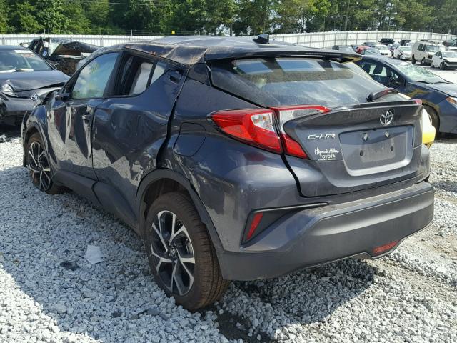 NMTKHMBX7JR051186 - 2018 TOYOTA C-HR XLE GRAY photo 3