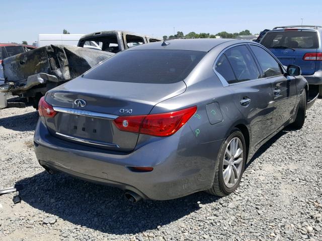 JN1AV7AP8EM691890 - 2014 INFINITI Q50 HYBRID GRAY photo 4