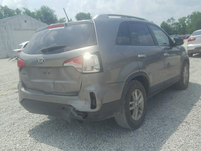 5XYKTCA61EG497324 - 2014 KIA SORENTO LX CHARCOAL photo 4