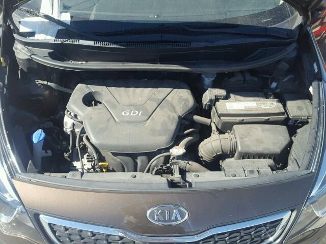 KNADN4A31D6117265 - 2013 KIA RIO EX BROWN photo 7