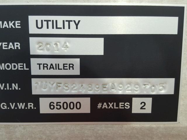 1UYFS2489EA929705 - 2014 UTILITY TRAILER SILVER photo 10